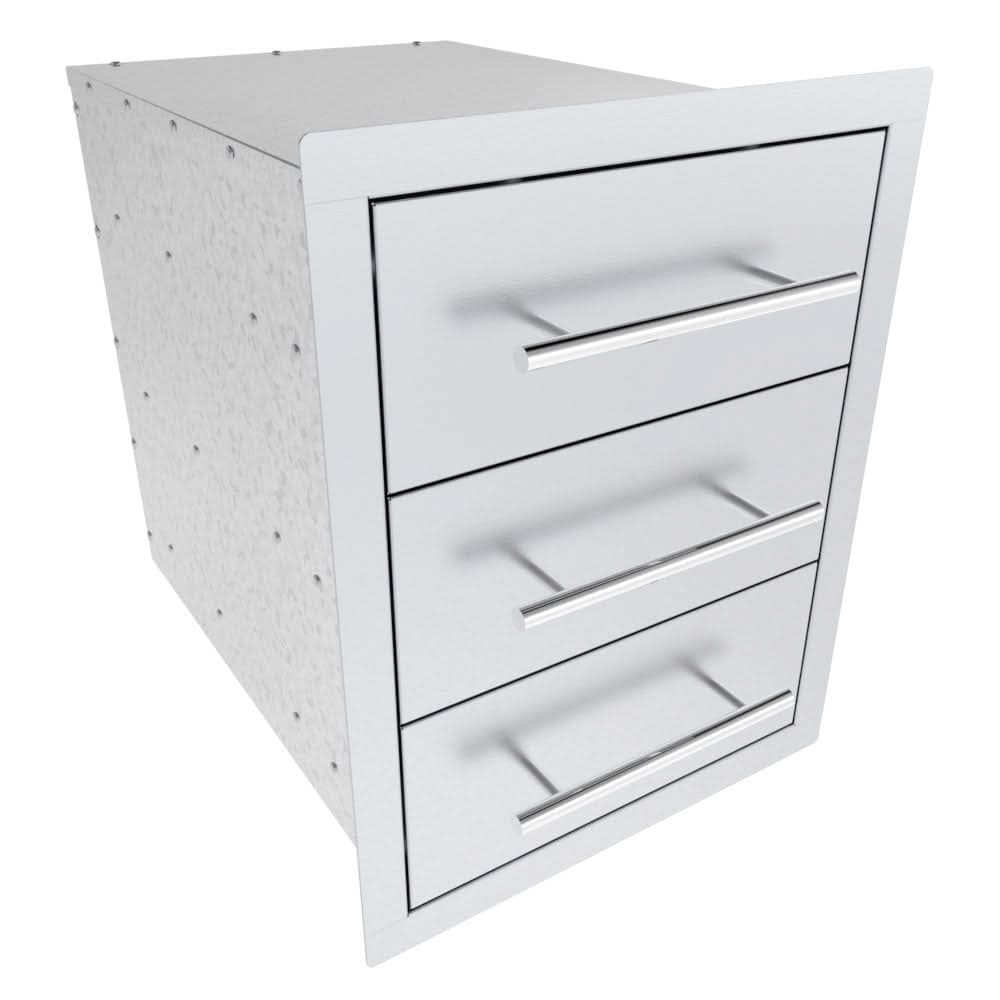 Sunstone 16 Inch Texan Series Large Triple Drawer Unit - TEX-16TD