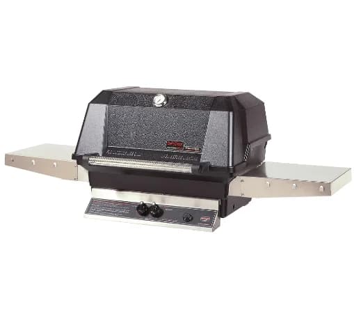 MHP Grill 27" Built-In W/ Stainless Steel Grids, Standard Burners, Cast Aluminum in Natural Gas(642 sq. In) + MHP In-Ground Post W/ Stainless Steel Tubing - WNK4DD-N + MPP