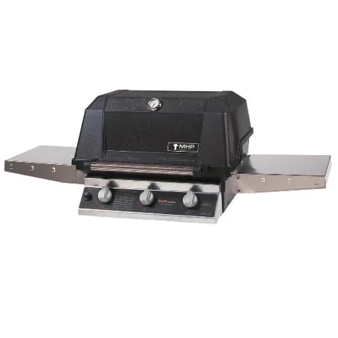 MHP Grill 27-Inch Built-In Grill - Liquid Propane Gas with Bolt-Down Patio Base - WHRG4DD-PS + MPB