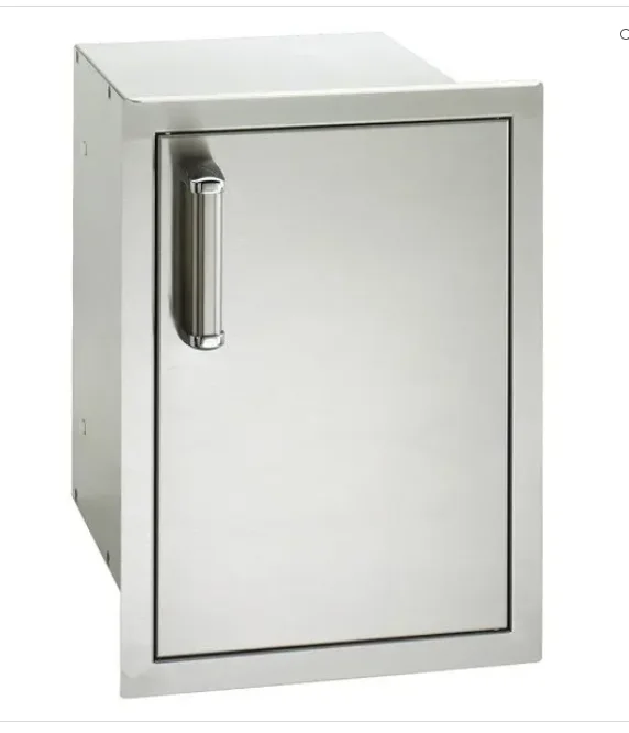 Fire Magic Premium Flush 14-Inch Right-Hinged Enclosed Cabinet Storage With Drawers With Soft Close - 53820SC-R