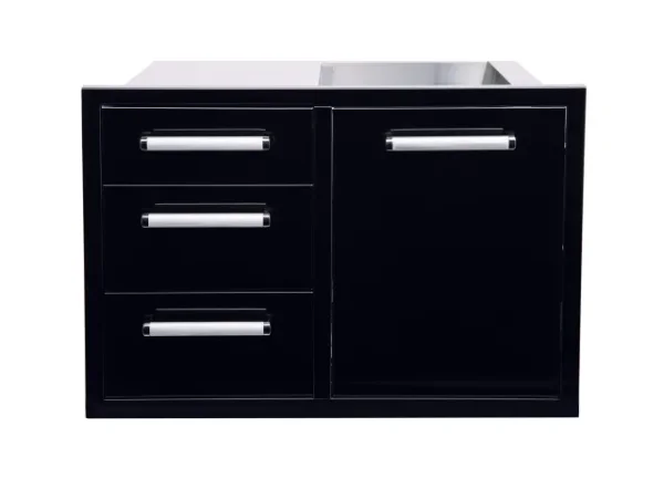 Bonfire Whistler Black Series - Triple Drawer and Trash Can Combo - CBATDT-B