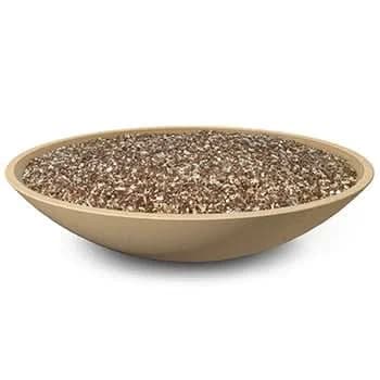 American Fyre Designs 48 Inch Marseille Round Fire Bowl with Water Spout - Cafe Blanco- 751-CB-80-M6NC