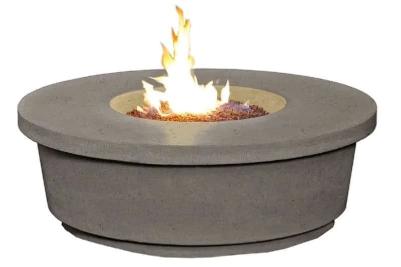 American Fyre Designs 15 1/2 Inch Contempo Round Firetable, Cafe Blanco, Natural Gas- 782-CB-11-M2NC
