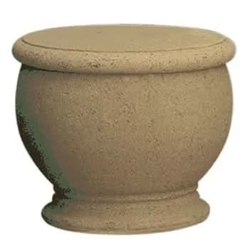 American Fyre Designs 24 Inch Amphora Tank and End Table, Cafe Blanco- 8500-CB