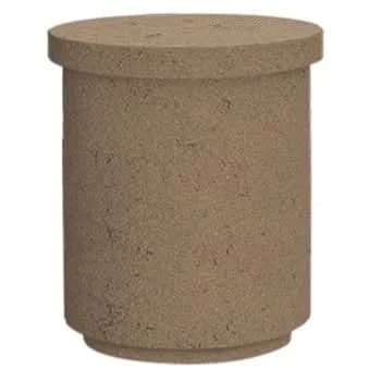 American Fyre Designs 17 Inch Contempo Tank and End Table, White Concrete- 8510-WC