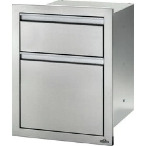 Napoleon 18 Inch Stainless Steel Double Waste Bin Drawer - BI-1824-1W