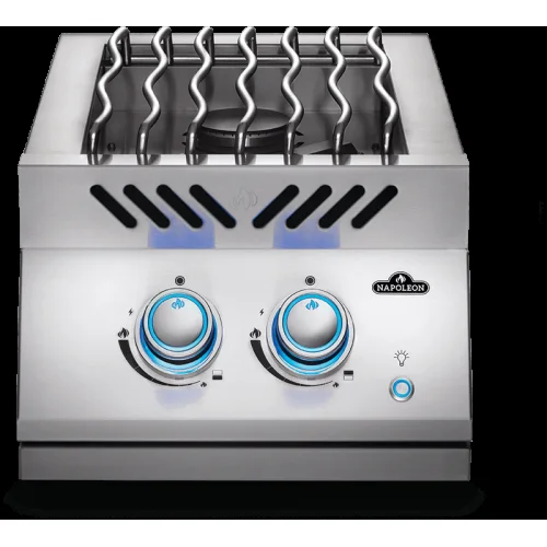 Napoleon Built In 700 Series Inline Dual Range Top Liquid Propane Gas Burner with Stainless Steel Cover - BIB12RTPSS