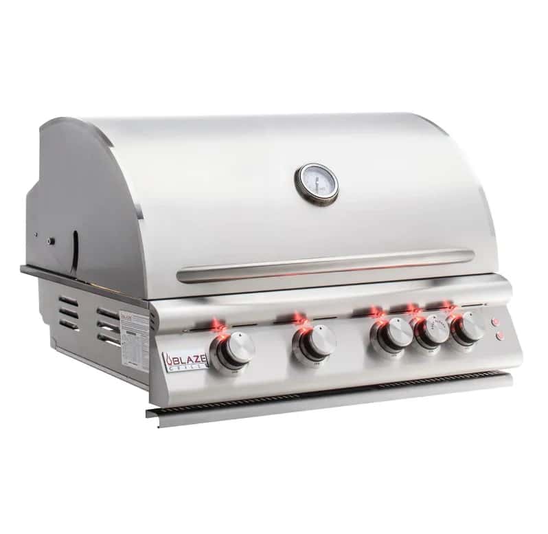 Blaze Premium LTE - 32-Inch 4-Burner Built-In Grill with Rear Infrared Burner & Grill Lights - BLZ-4LTE2