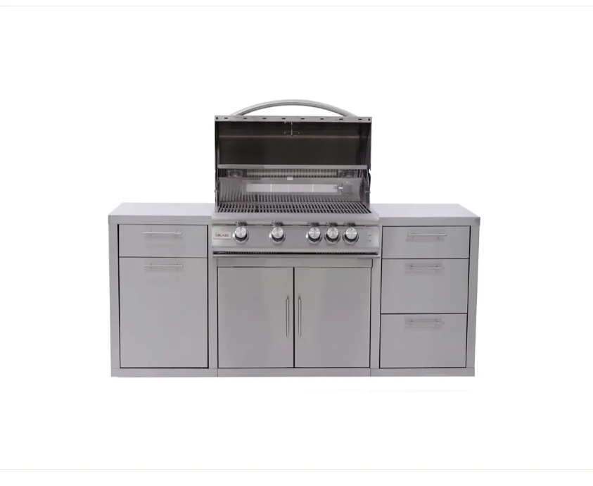 Blaze Stainless Steel Island with Blaze Premium LTE+ in Liquid Propane Gas - BLZ-4LTE3-LP + BLZ-SS-ISLAND