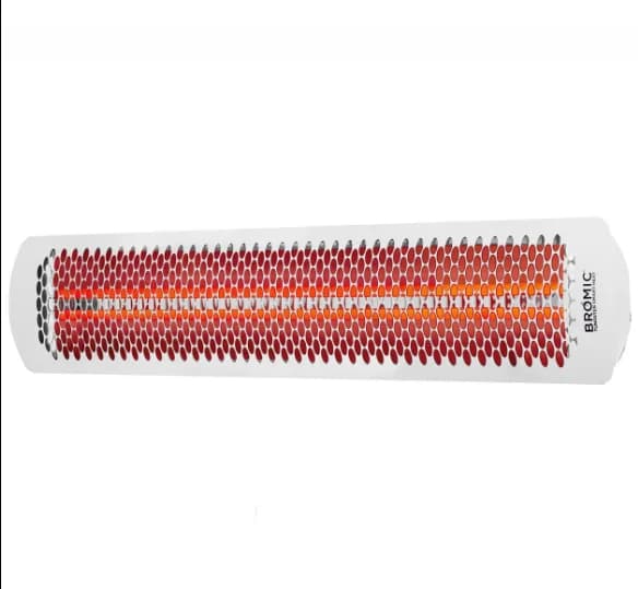 Bromic Heating Tungsten Smart-Heat 56-Inch 6000W Dual Element 240V Electric Infrared Patio Heater - White - BH0420013