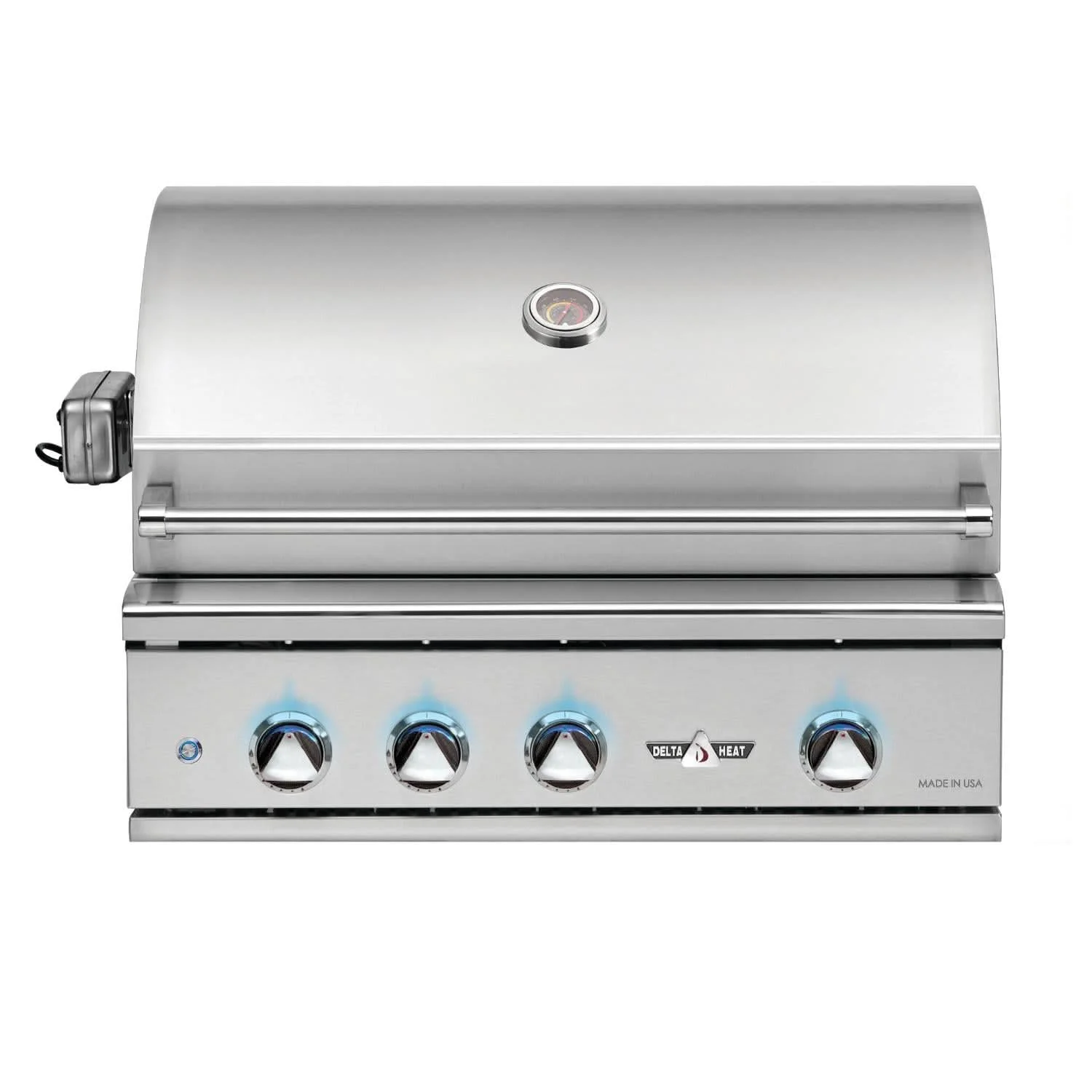 Delta Heat - 32-Inch 3-Burner Built-In Grill with Infrared Rotisserie Burner - Liquid Propane Gas - DHBQ32R-DL