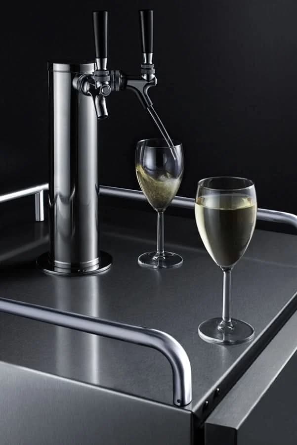 Summit - 24 Wide Built-In Wine Kegerator - SBC682WKDTWIN