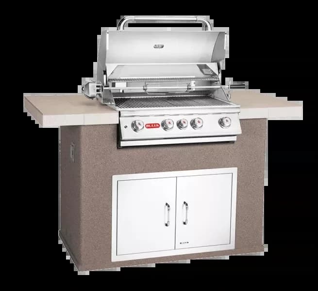 Bull Island Master Q Outdoor Kitchen & Stainless Steel Grill Rock Base - 31005-NG