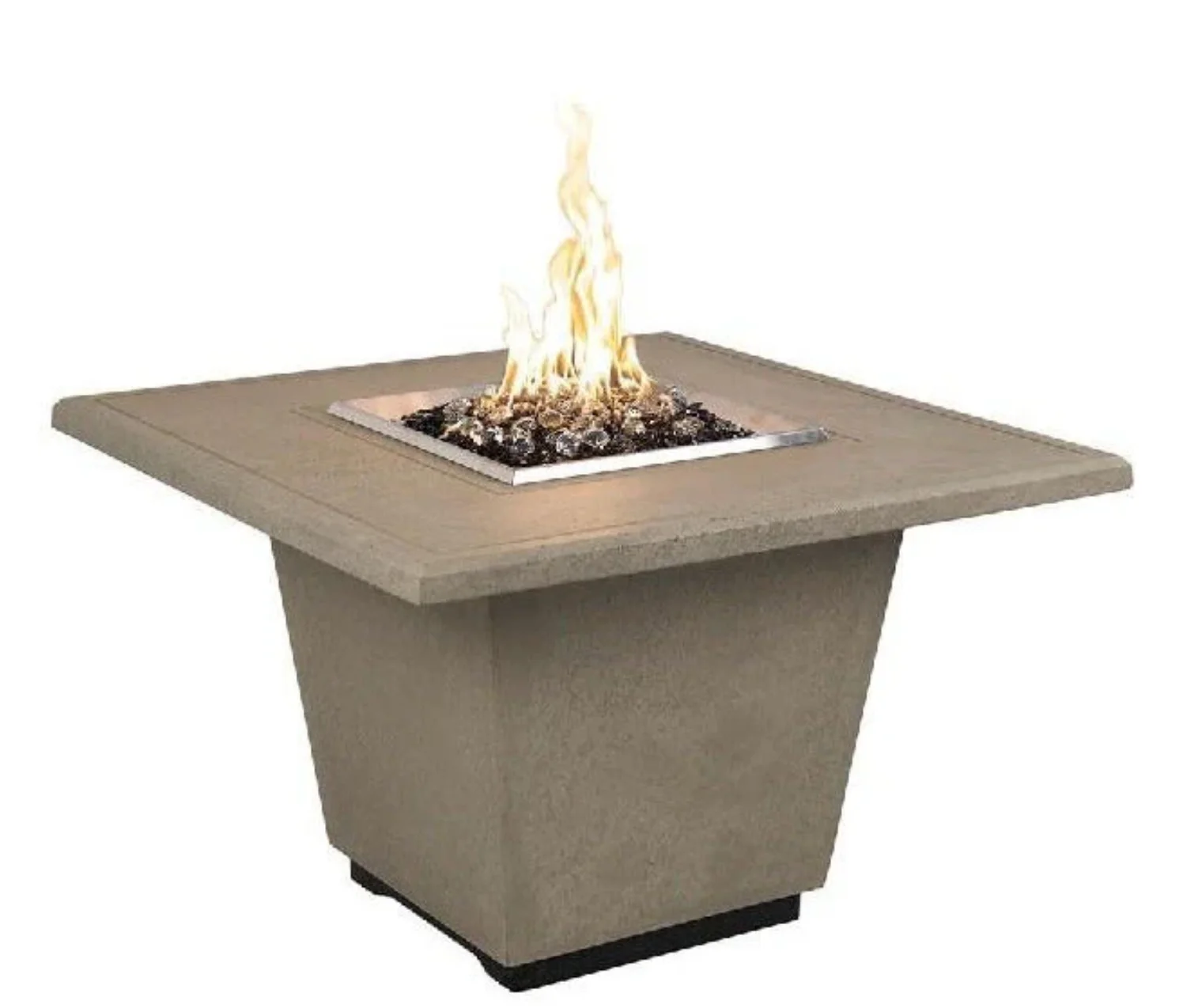 American Fyre Designs 24 Inch Cosmopolitan Square Firetable, Cafe Blanco, Propane Gas- 640-CB-11-M2PC