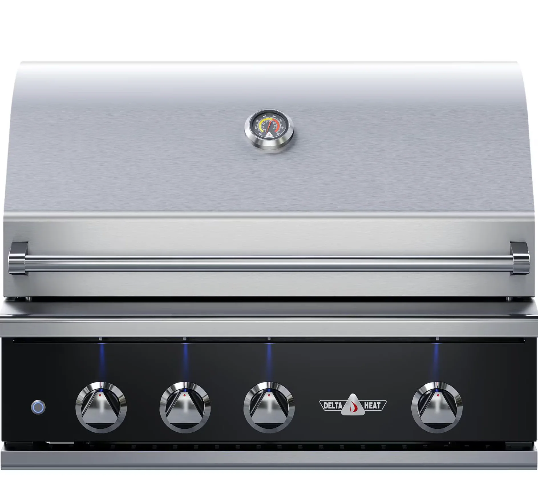 Delta Heat 38-Inch 3-Burner Built-In Natural Gas Grill w/ Rotisserie & Sear Zone - Black Control Panel - DHBQ38RS-KN