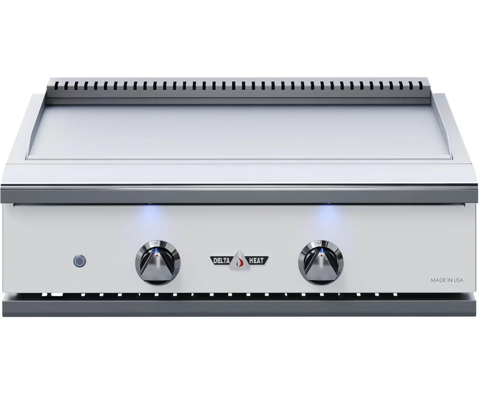 Delta Heat 32-Inch Built-In Propane Teppanyaki Griddle - White Control Panel - DHTG32-WL