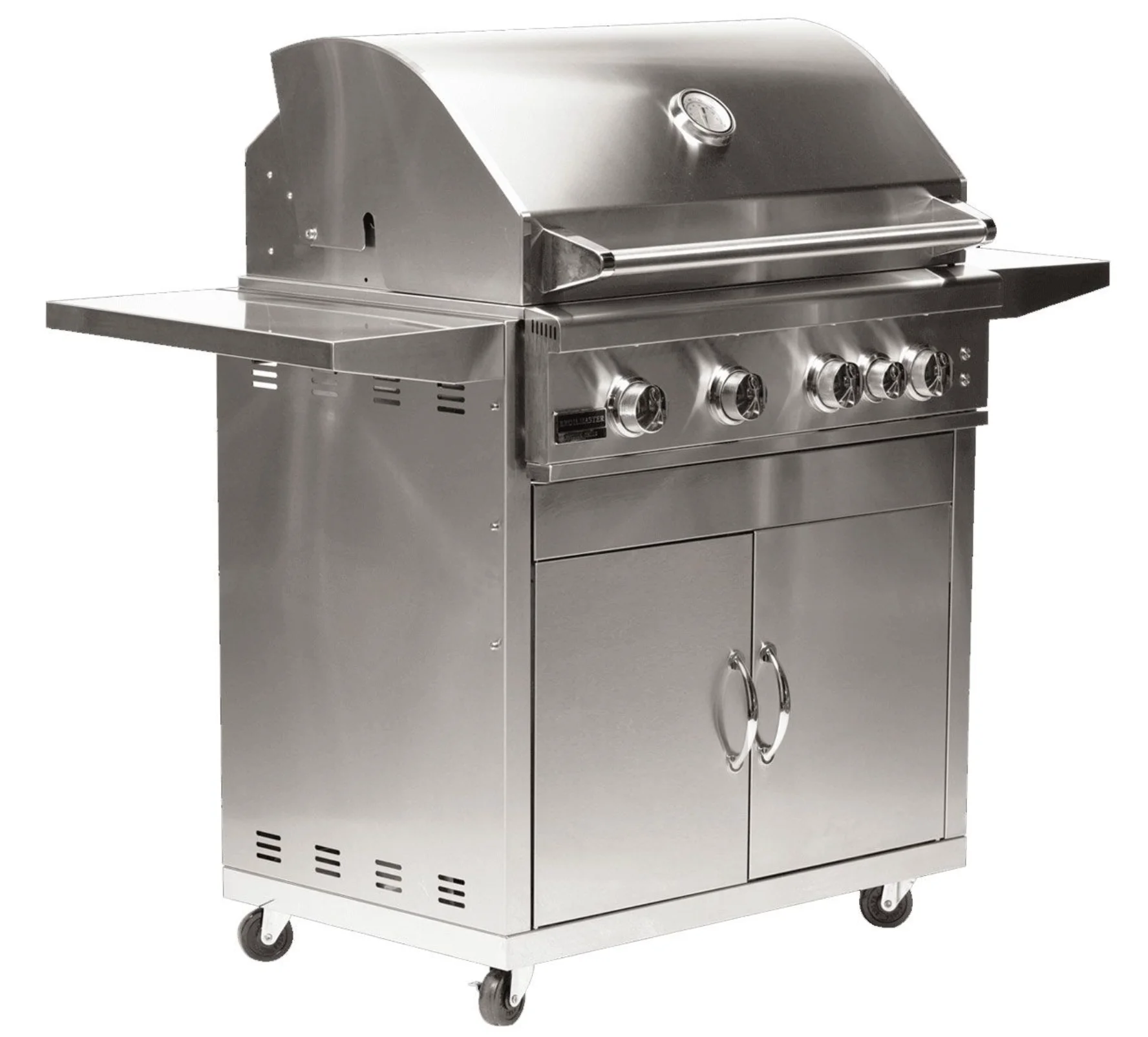 Broilmaster B-Series Deluxe 32-Inch Stainless Steel Freestanding Gas Grill with Rear Infrared Burner- BSB324N+BSACT32