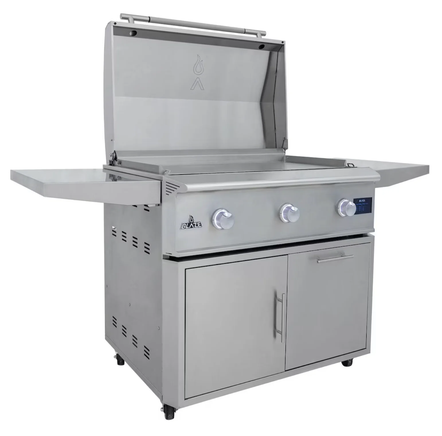 Blaze LTE PRO 40-Inch Built-in Propane Gas Griddle w/ Digital Temperature Screen & Lift-Assist Lid - BLZ-GRIDDLE40-LP + BLZ-GRIDDLE40-CART-LTSC
