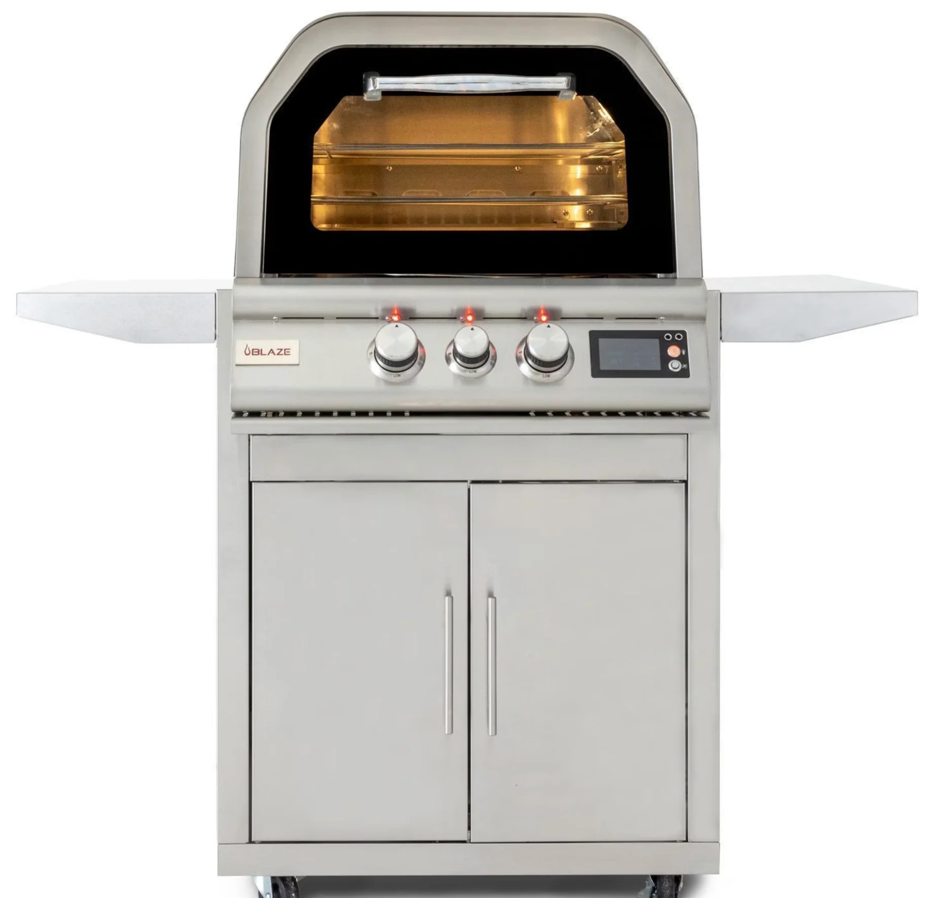 Blaze 26-Inch Freestanding Propane Gas Outdoor Oven W/ Rotisserie & Cart - BLZ-26-PZOVN-LP + BLZ-26-PZOVN-CART