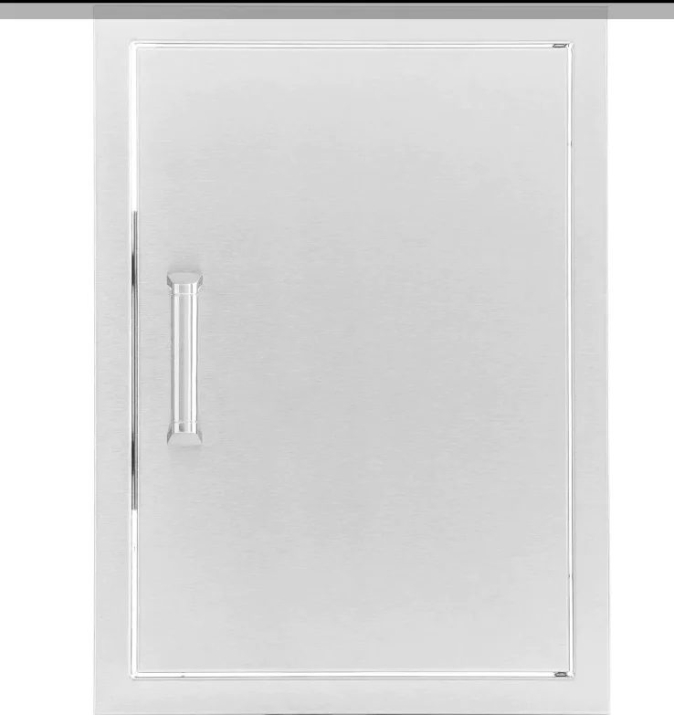 Eloquence 18-Inch Stainless Steel Reversible Single Access Door, Vertical, Contempo - Eloquence-260-SV-1420 + Eloquence-350H-Handle