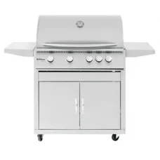 Summerset Sizzler - 32-Inch 4-Burner Freestanding Grill - Liquid Propane Gas with Rear Infrared Burner - SIZ32-LP + CART-SIZ32