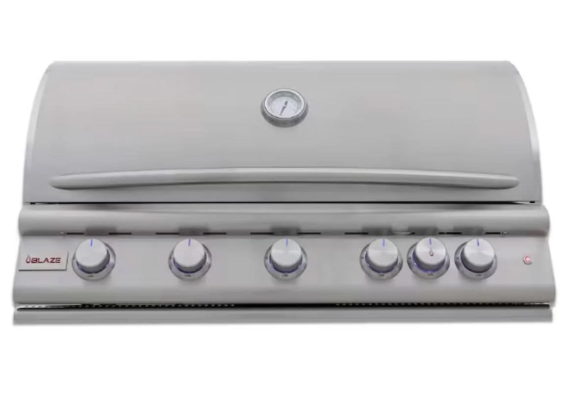 Blaze Premium LTE+ 40-Inch 5-Burner Built-In with Rear Infrared Burner & Lift-Assist Hood - BLZ-5LTE3