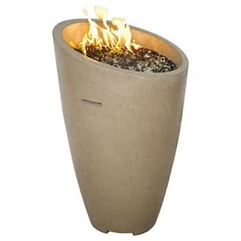 American Fyre Designs 23 Inch Eclipse Fire Urn with Door, Smoke, Natural Gas, Without Access- 520-SM-10-M2NC