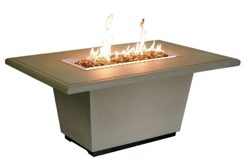 American Fyre Designs 24 Inch Cosmopolitan Rectangle Firetable, Dark Basalt, Natural Gas- 635-DB-11-M4NC