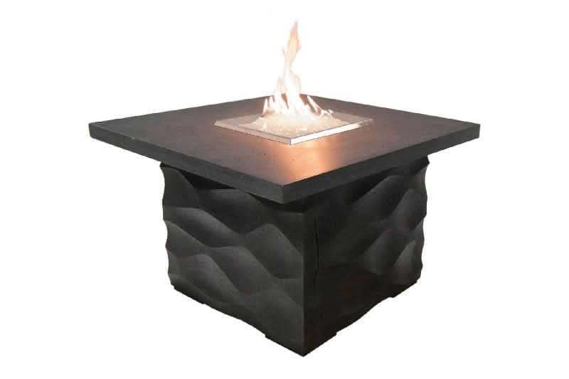 American Fyre Designs 24 Inch Voro Square Firetable, Cafe Blanco, Propane Gas- 725-CB-11-M2PC