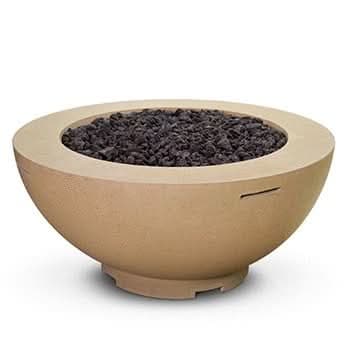 American Fyre Designs 48 Inch Round Fire Bowl, Cafe Blanco, Natural Gas- 731-CB-11-M6NC