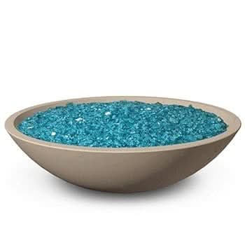 American Fyre Designs 32 Inch Marseille Round Fire Bowl, Smoke, Propane Gas- 753-SM-11-M6PC