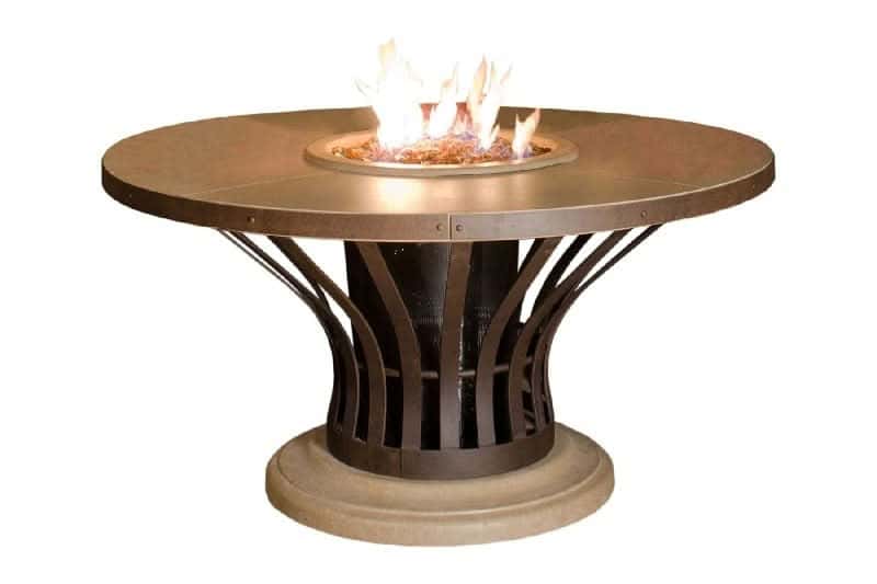 American Fyre Designs 28 Inch Fiesta Round Dining Firetable, Cafe Blanco, Natural Gas- 775-CB-11-M2NC