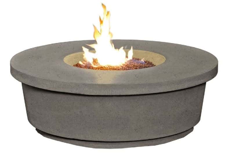 American Fyre Designs 15 1/2 Inch Contempo Round Firetable, Cafe Blanco, Natural Gas- 782-CB-11-M2NC