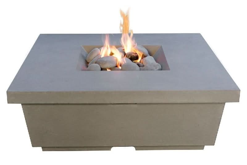 American Fyre Designs 15 1/2 Inch Contempo Square Firetable, Black Lava, Natural Gas- 784-BA-11-M2NC