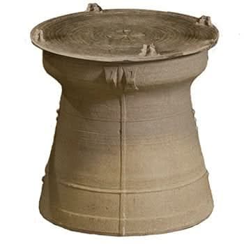 American Fyre Designs 21 3/4 Inch Rain Drum Tank and End Table, Cafe Blanco- 8199-CB