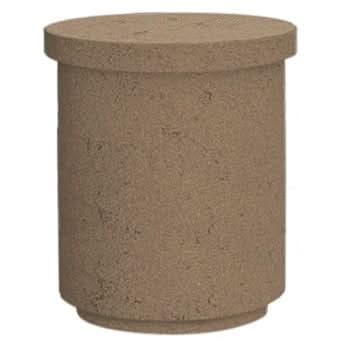 American Fyre Designs 17 Inch Contempo Tank and End Table, White Aspen- 8510-WA