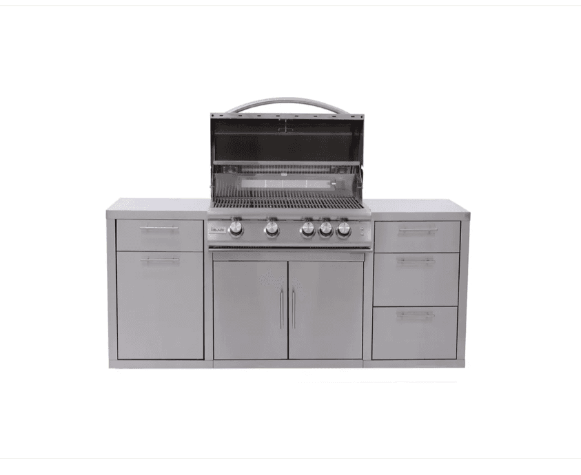 Blaze Stainless Steel Island with Blaze Premium LTE+ in Liquid Propane Gas - BLZ-4LTE3-LP + BLZ-SS-ISLAND