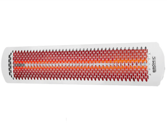 Bromic Heating Tungsten Smart-Heat 56-Inch 6000W Dual Element 277V Electric Infrared Patio Heater - White - BH0420045