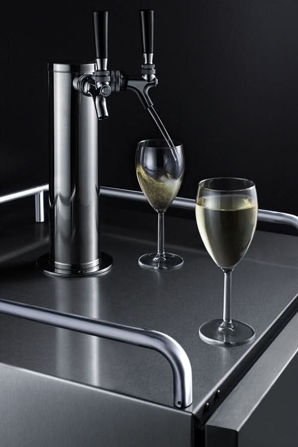 Summit - 24 Wide Built-In Wine Kegerator - SBC682WKDTWIN