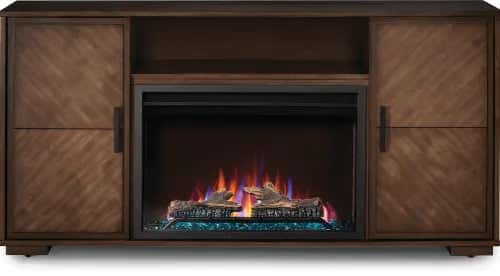 Napoleon Hayworth Media Console in Mahogany | Cineview 30'' Electric Firebox - NEFP30-3620RLB