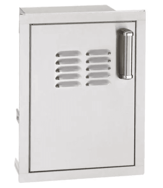 Fire Magic Premium Flush 14-Inch Left-Hinged Single Access Door w/tank tray and Louvers-53820SC-TL