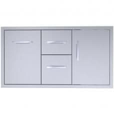 Sunstone 42 Beveled Style Double Drawer & Door Combo w/Removable Support Frame - BA-DDC42