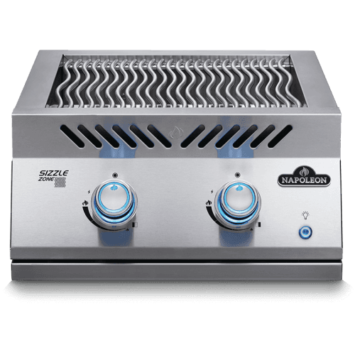Napoleon Built In 700 Series Dual Infrared Liquid Propane Gas Burner with Stainless Steel Cover - BIB18IRPSS