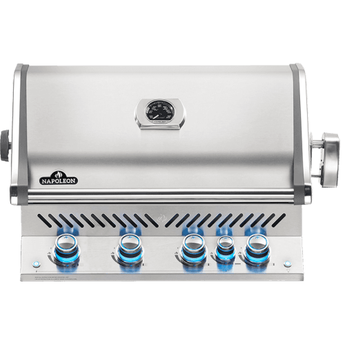 Napoleon Prestige PRO 500 RB - 33-Inch 4-Burner Built-In Grill with Infrared Rear Burner - Natural Gas - BIPRO500RBNSS-3