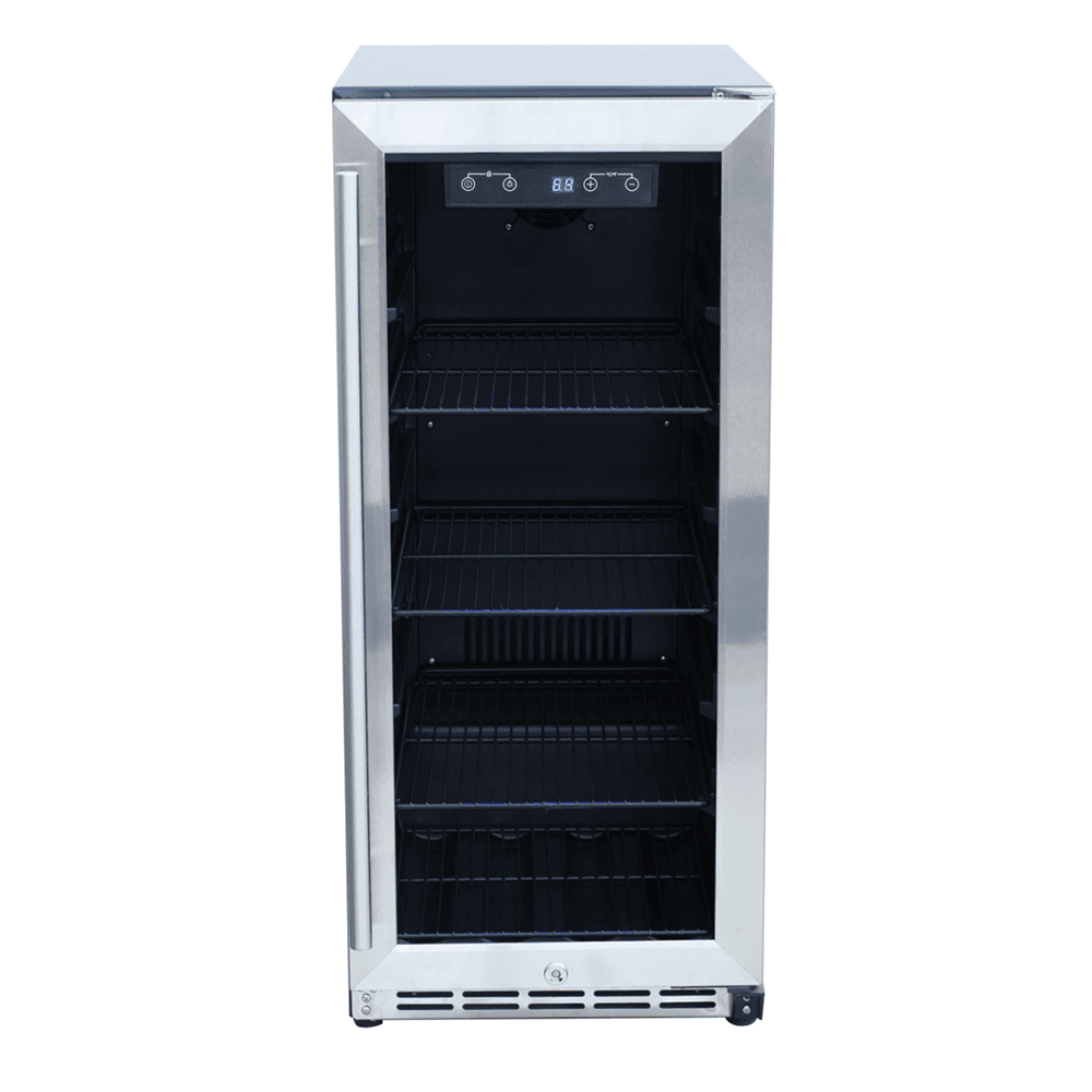 RCS 15-Inch 3.2 Cu. Ft. Outdoor Rated Stainless Steel Refrigerator with Glass Window - REFR5