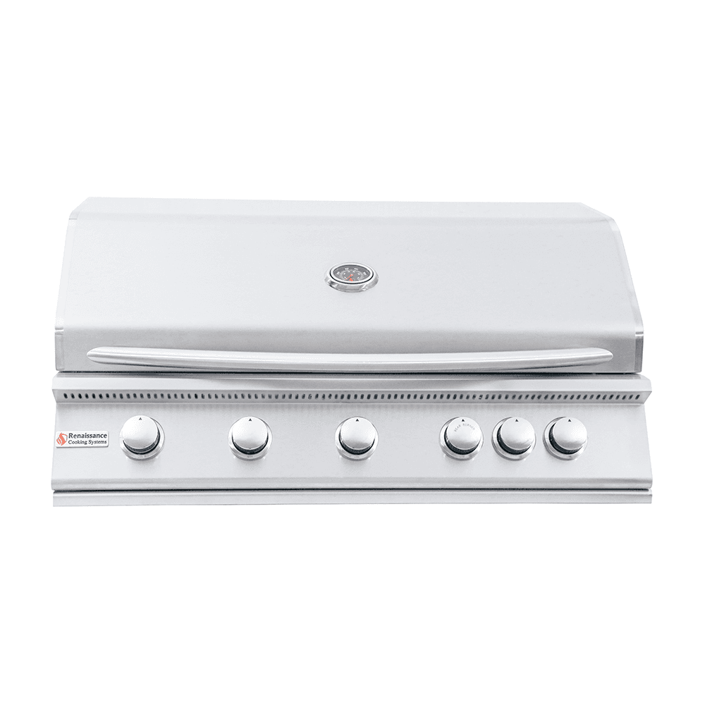 RCS Premier - 40-Inch 5-Burner Built-In Grill with Rear Infrared Burner - Natural Gas - RJC40A