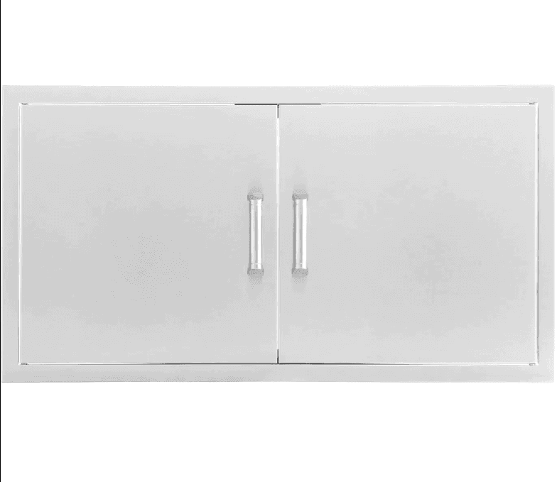 PCM 40-Inch Stainless Steel Double Access Door, Contempo - BBQ-260-AD40 + BBQ-350H-Handle (2)