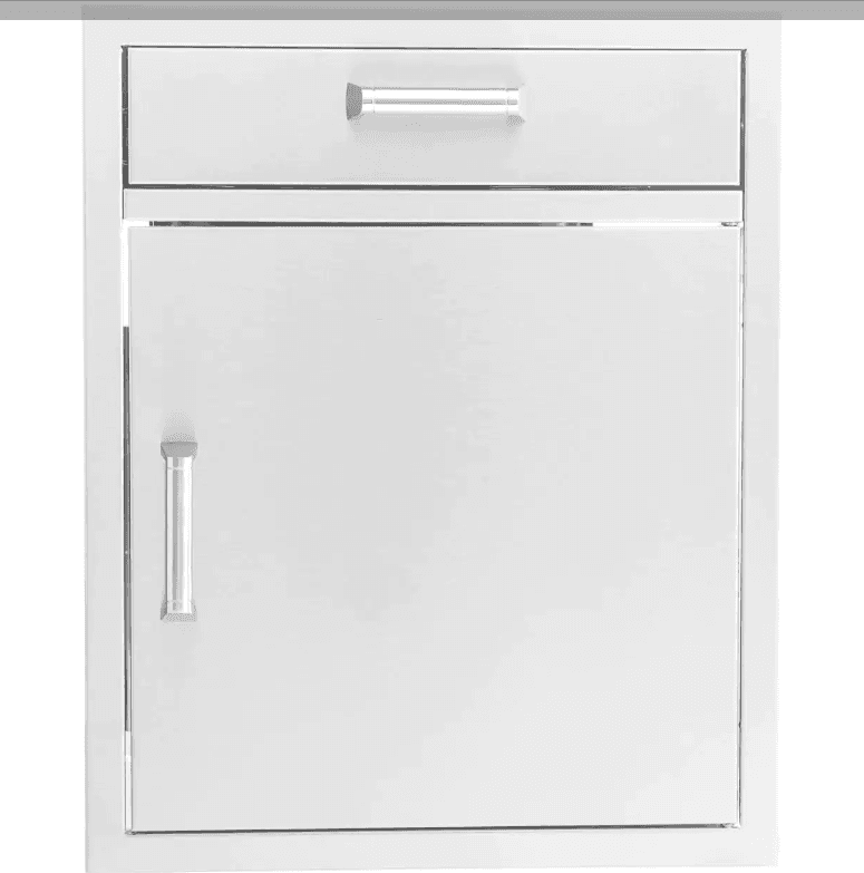 Eloquence 21-Inch Stainless Steel Single Access Door & Drawer Combo, Contempo - Eloquence-260-SV24-DR1 + Eloquence-350H-Handle (2)